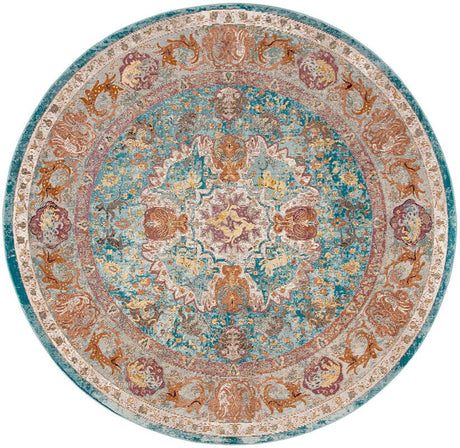 Safavieh Aria Ara120B Blue / Orange Rugs - Safavieh - ara120b - 6r