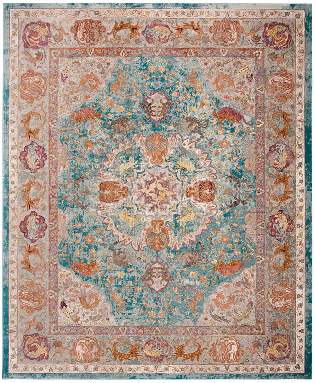 Safavieh Aria Ara120B Blue / Orange Rugs.