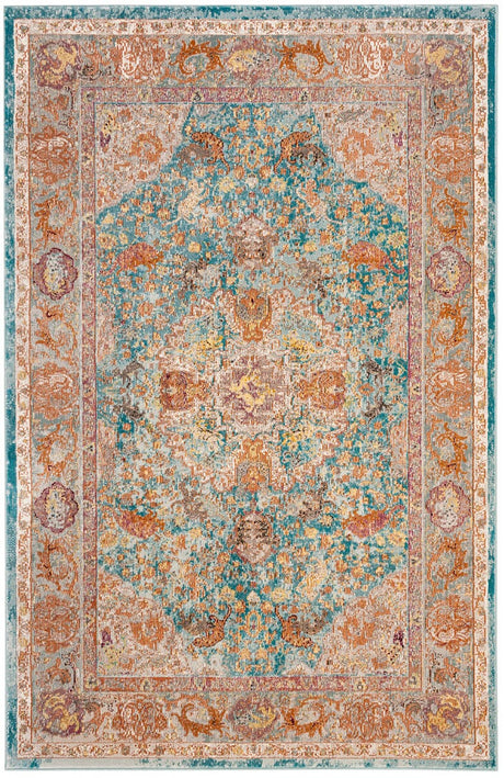 Safavieh Aria Ara120B Blue / Orange Rugs - Safavieh - ara120b - 6r