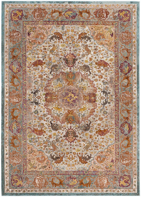 Safavieh Aria Ara120E Beige / Orange Rugs - Safavieh - ara120e - 4