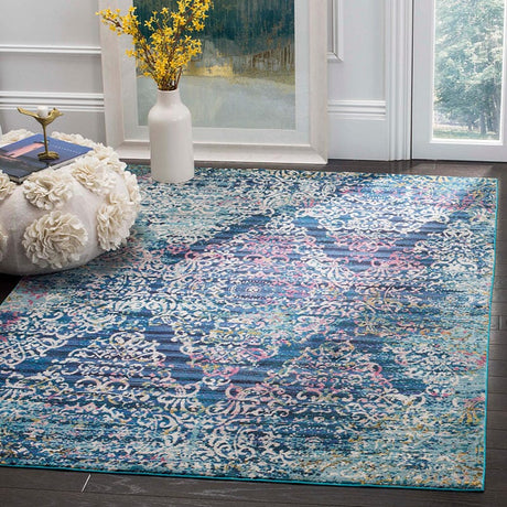 Safavieh Aria Ara128B Blue / Multi Rugs - Safavieh - ara128b - 4