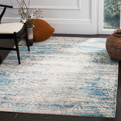 Safavieh Aria Ara156B Blue / Creme Rugs - Safavieh - ara156b - 4