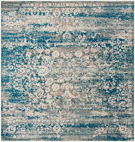 Safavieh Aria Ara156B Blue / Creme Rugs - Safavieh - ara156b - 6sq