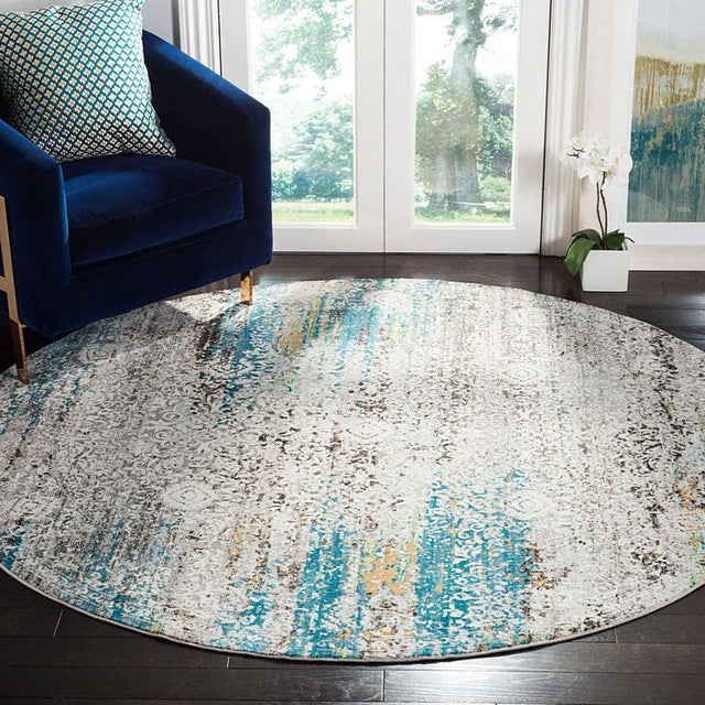 Safavieh Aria Ara183B Blue / Creme Rugs.