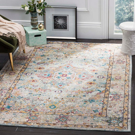 Safavieh Aria Ara183E Beige / Blue Rugs - Safavieh - ara183e - 4