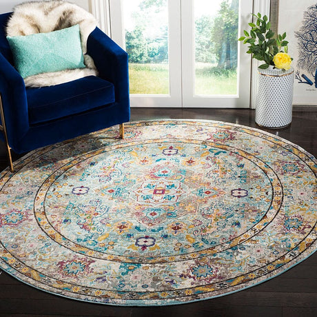 Safavieh Aria Ara183E Beige / Blue Rugs - Safavieh - ara183e - 6sq