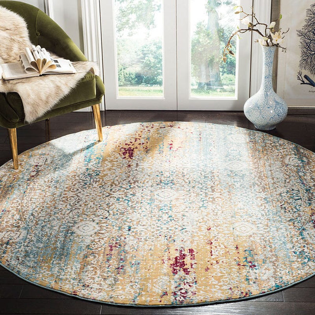 Safavieh Aria Ara183Y Yellow / Cream Rugs.