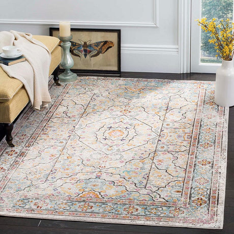 Safavieh Aria Ara199C Cream / Blue Rugs.