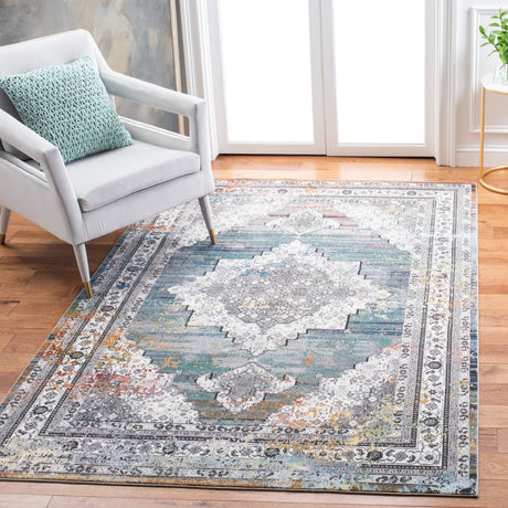 Safavieh Aria Ara201M Ivory/Blue Rug.