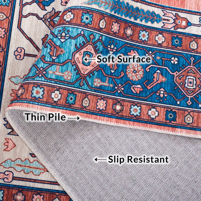 Safavieh Arizona Arz105P Rust/Navy Rug.