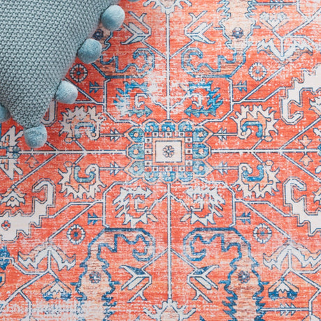 Safavieh Arizona Arz119P Rust/Aqua Rug.