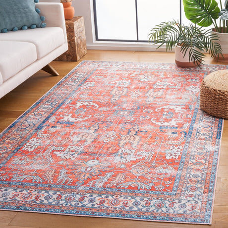 Safavieh Arizona Arz119P Rust/Aqua Rug.