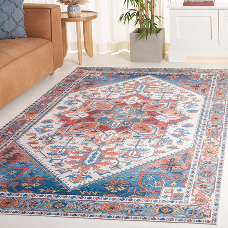 Safavieh Arizona Arz120Q Rust/Navy Rug.