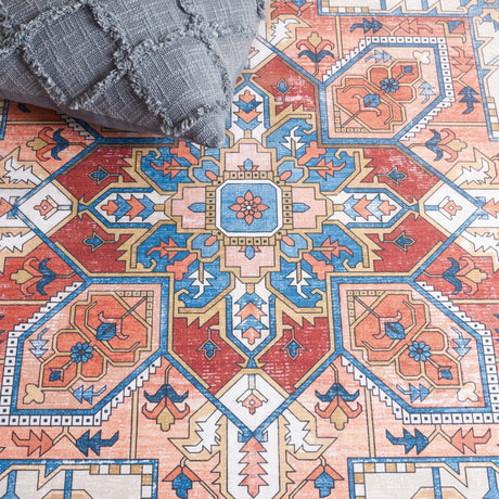 Safavieh Arizona Arz120Q Rust/Navy Rug.