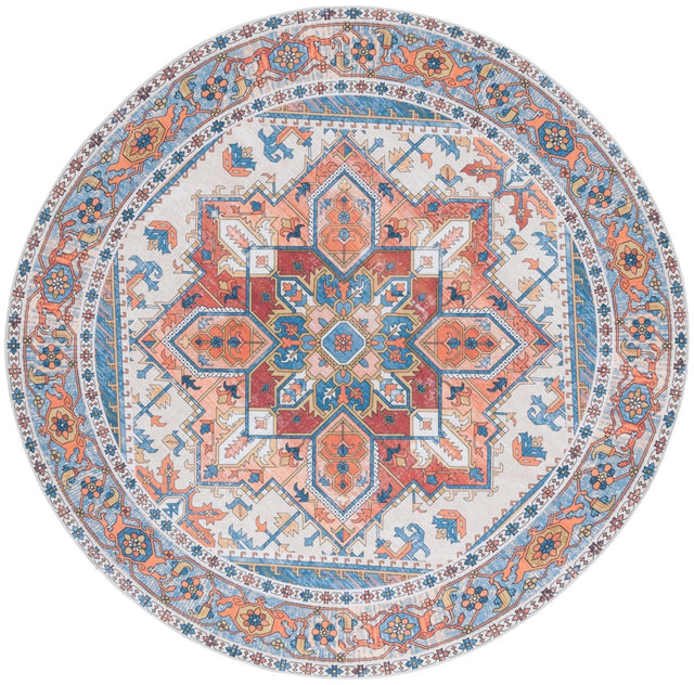 Safavieh Arizona Arz120Q Rust/Navy Rug.