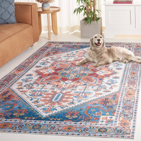 Safavieh Arizona Arz120Q Rust/Navy Rug.