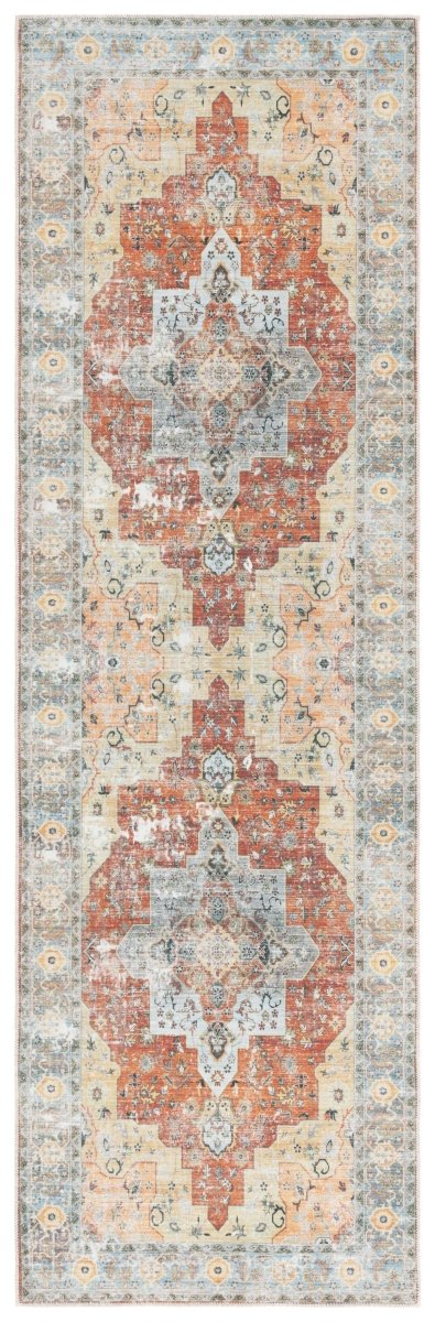 Safavieh Arizona Arz126Q Rust/Aqua Rug.