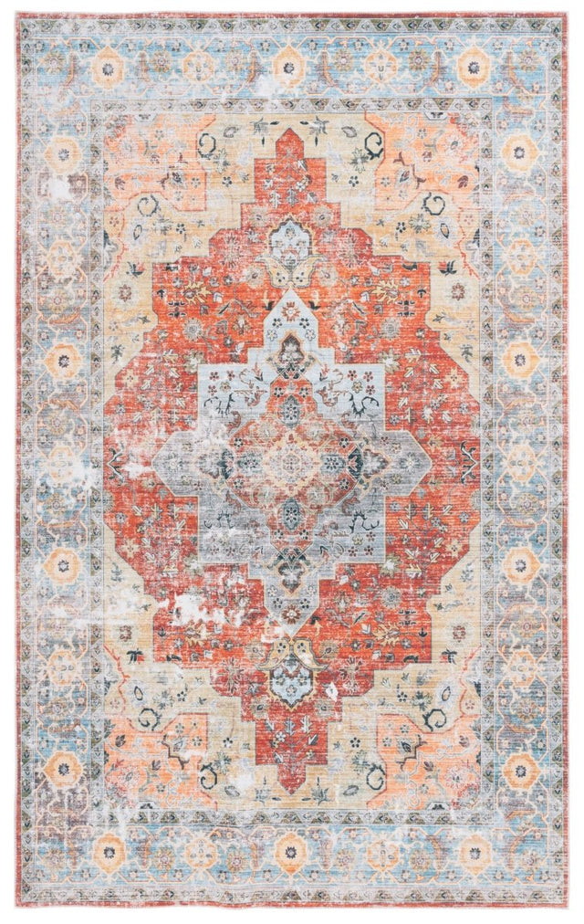 Safavieh Arizona Arz126Q Rust/Aqua Rug.