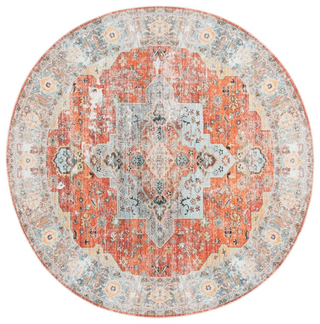 Safavieh Arizona Arz126Q Rust/Aqua Rug.