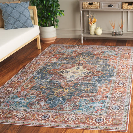 Safavieh Arizona Arz126R Rust/Blue Green Rug.