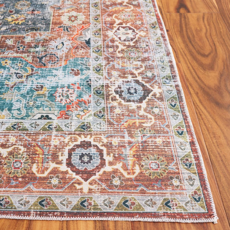 Safavieh Arizona Arz126R Rust/Blue Green Rug.