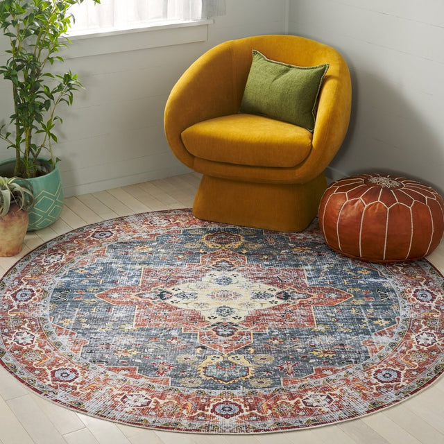 Safavieh Arizona Arz126R Rust/Blue Green Rug.