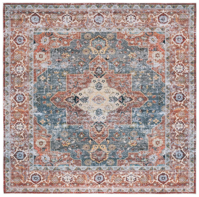 Safavieh Arizona Arz126R Rust/Blue Green Rug.