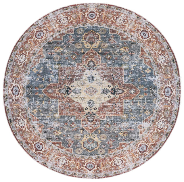 Safavieh Arizona Arz126R Rust/Blue Green Rug.