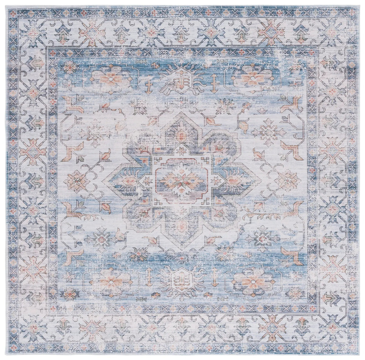 Safavieh Arizona 6'-0" x 6'-0" Rug in Ivory / Light Blue