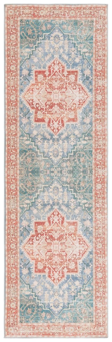 Safavieh Arizona Arz137N Blue Green/Rust Rug.