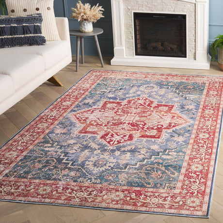 Safavieh Arizona Arz137N Blue Green/Rust Rug.