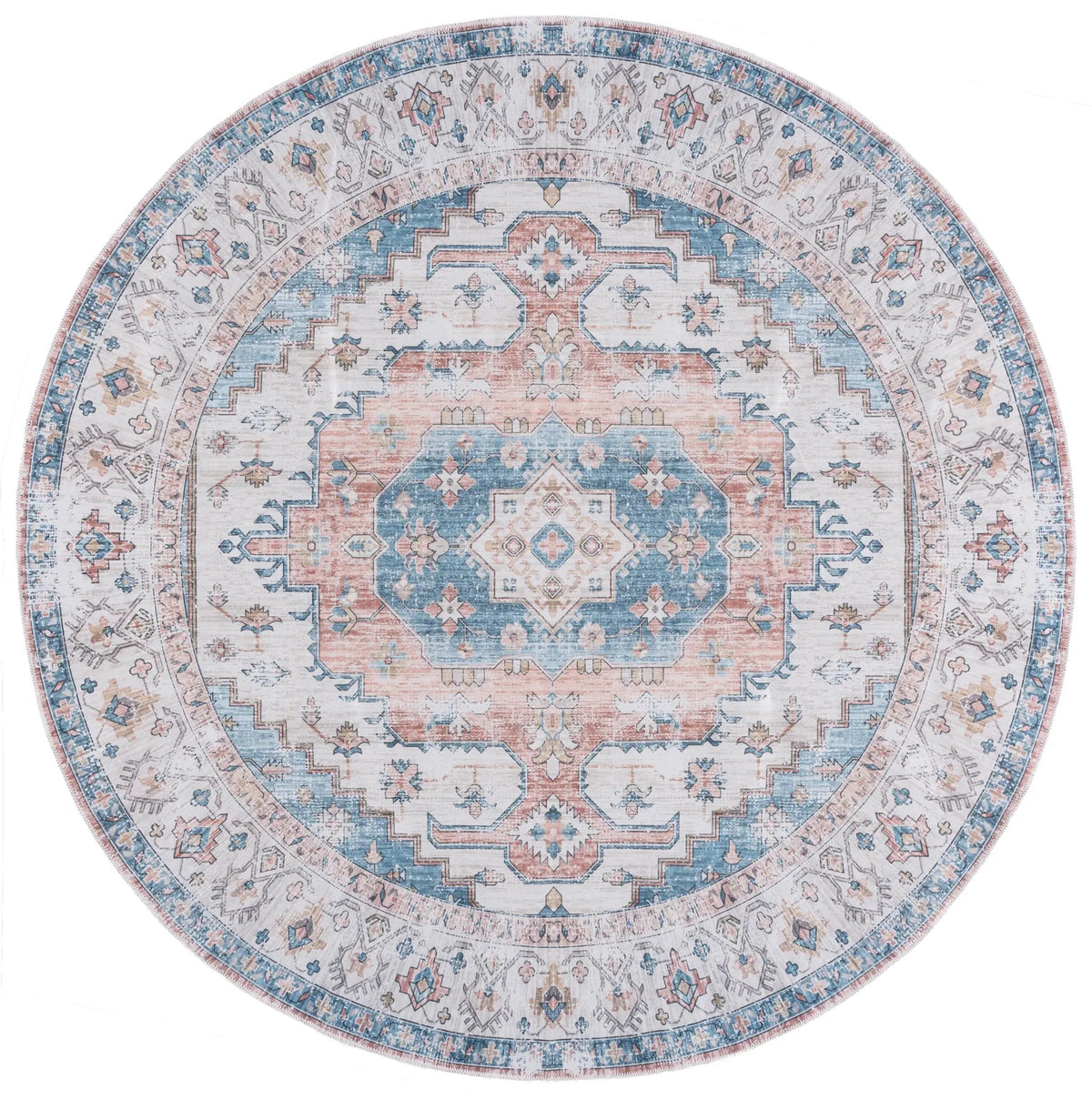 Safavieh Arizona 6'-0" x 6'-0" Rug in Beige / Light Blue