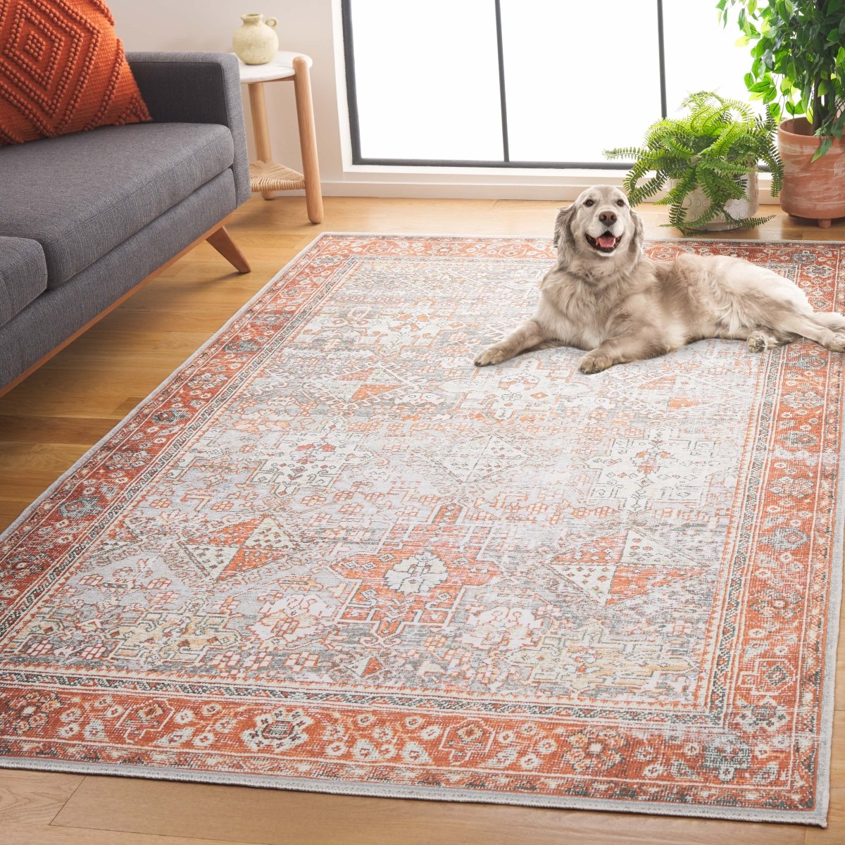 Safavieh Arizona Arz199P Rust/Sage Rug.