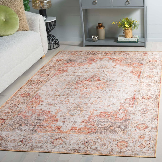 Safavieh Arizona Arz205B Beige/Rust Rug.