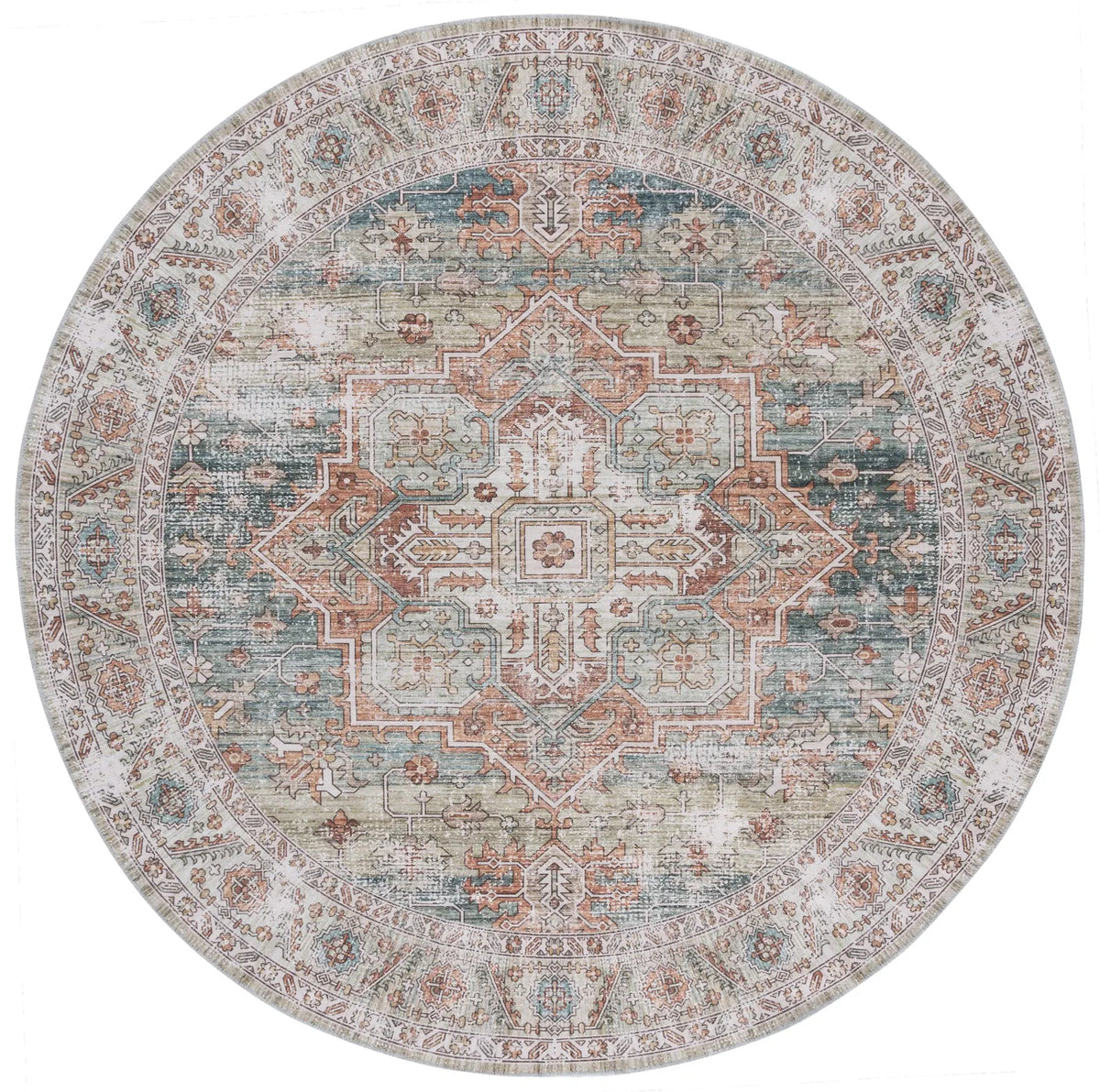 Safavieh Arizona 6'-0" x 6'-0" Rug in Sage / Rust