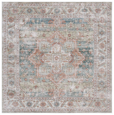 Safavieh Arizona 6'-0" x 6'-0" Rug in Sage / Rust