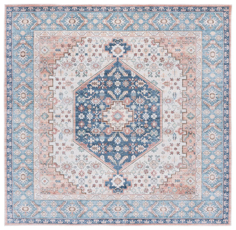 Safavieh Arizona 6'-0" x 6'-0" Rug in Rust / Aqua