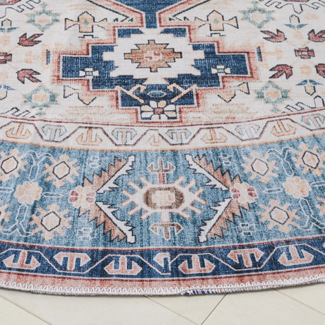 Safavieh Arizona 6'-0" x 6'-0" Rug in Rust / Aqua