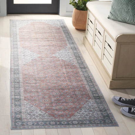 Safavieh Arizona 2'-6" x 8'-0" Rug in Rust / Olive