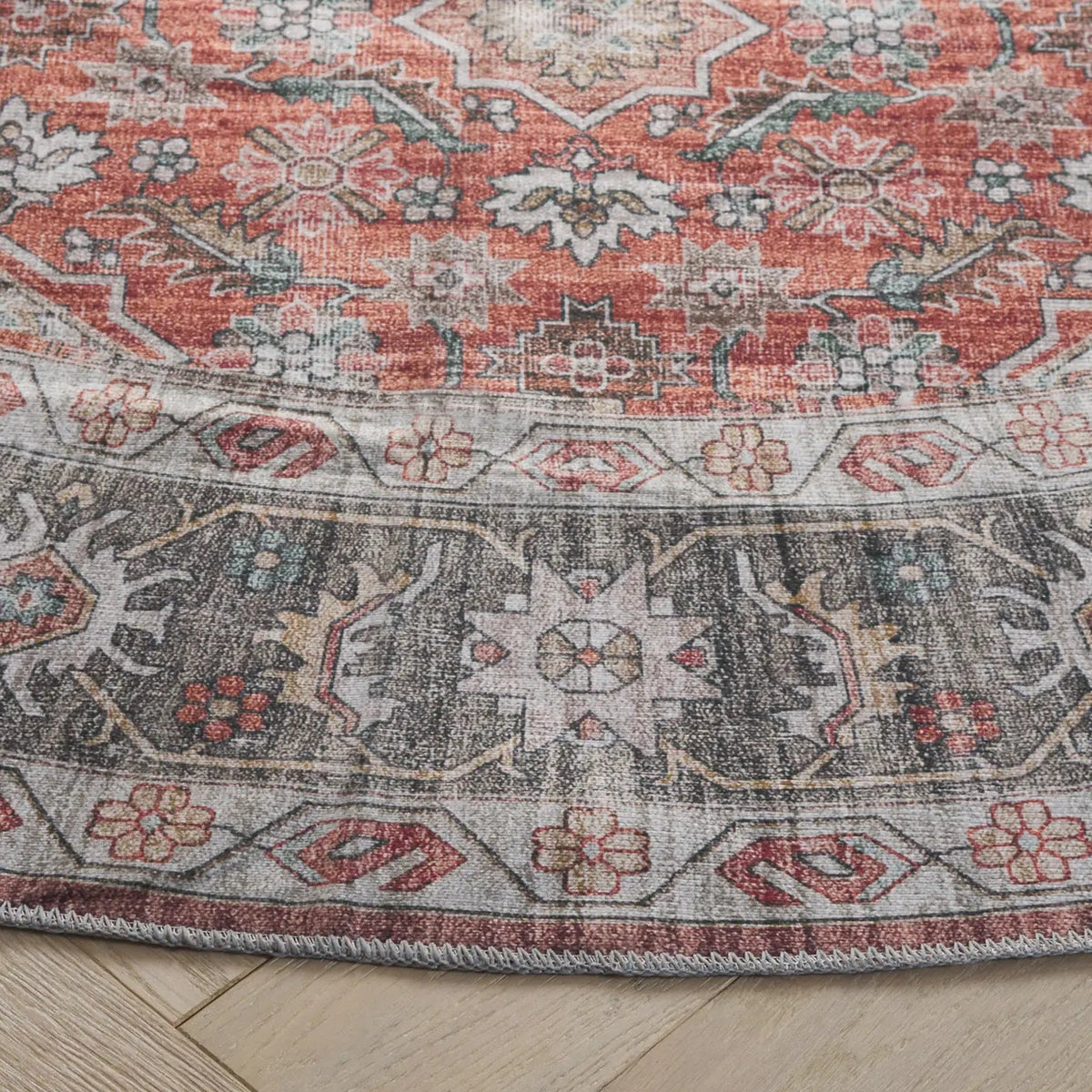 Safavieh Arizona 6'-0" x 6'-0" Rug in Rust / Olive