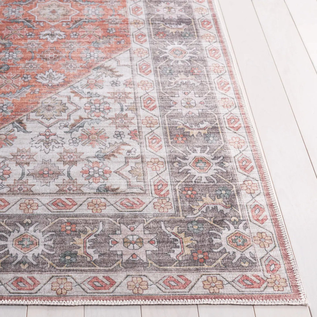 Safavieh Arizona 4'-0" x 6'-0" Rug in Rust / Olive