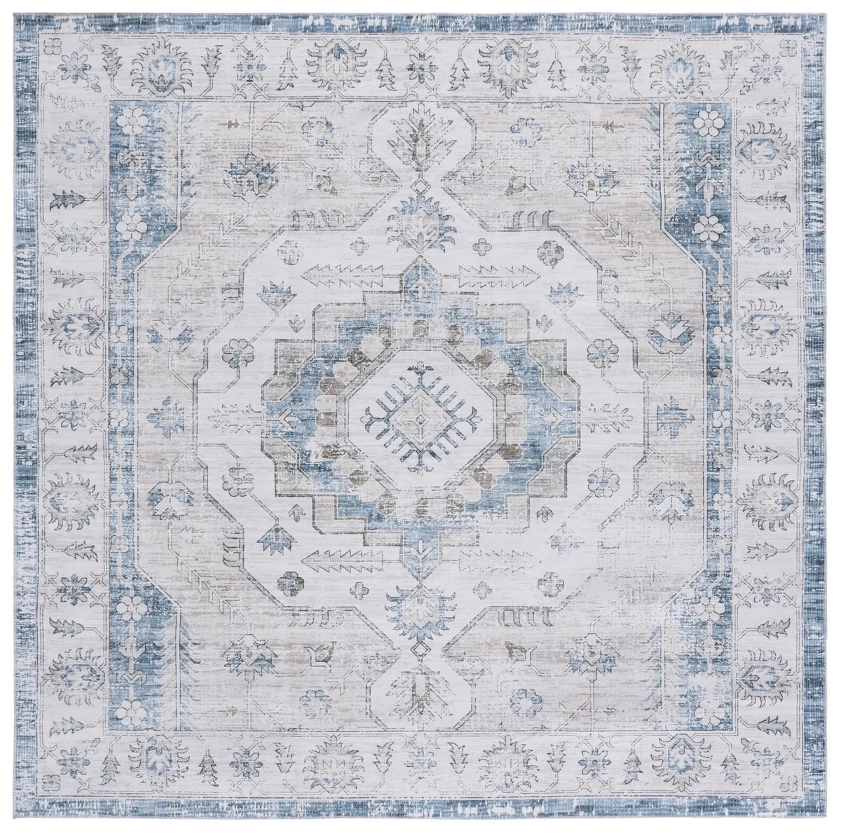 Safavieh Arizona 6'-0" x 6'-0" Rug in Grey / Blue