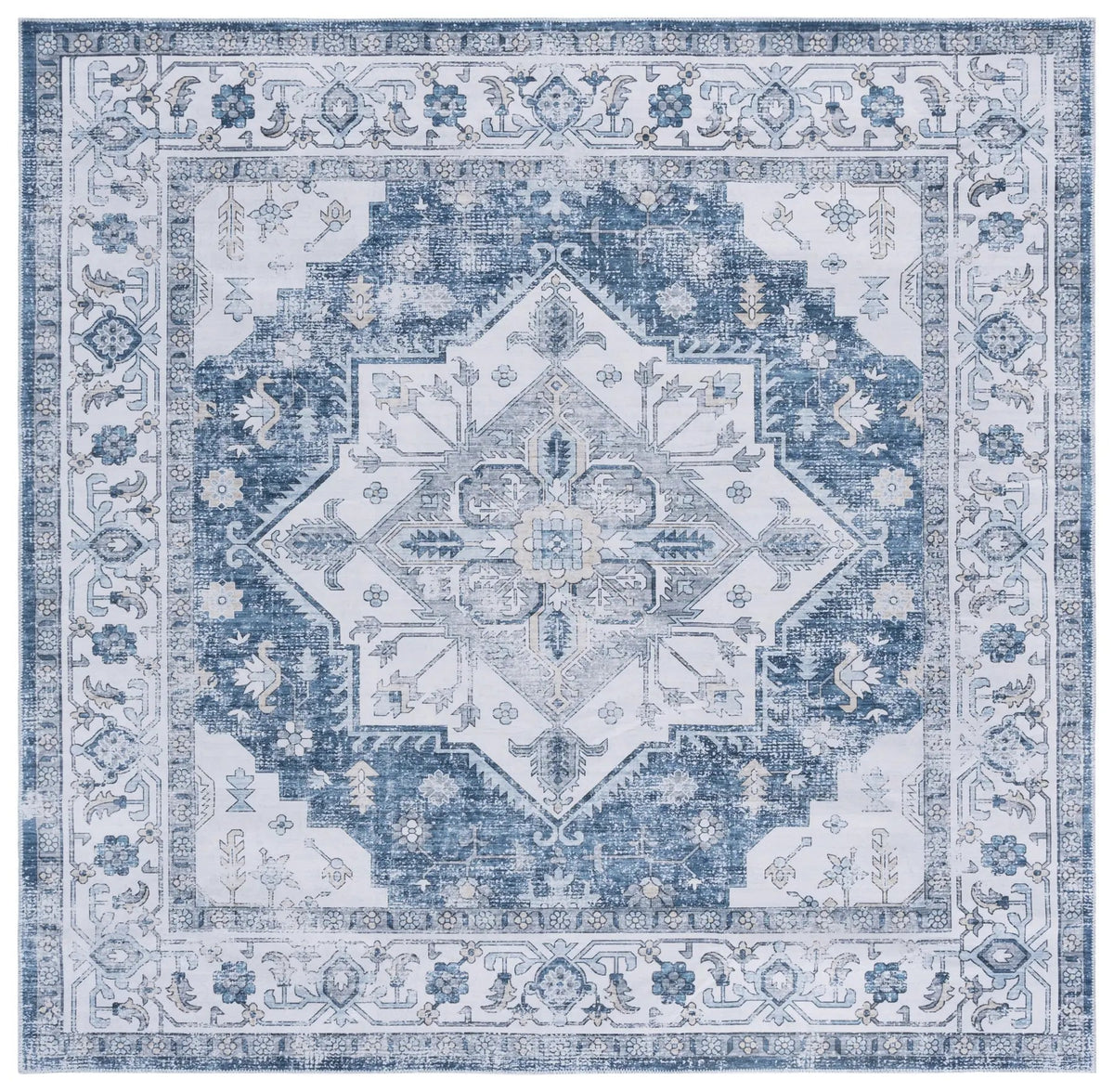 Safavieh Arizona 6'-0" x 6'-0" Rug in Ivory / Blue