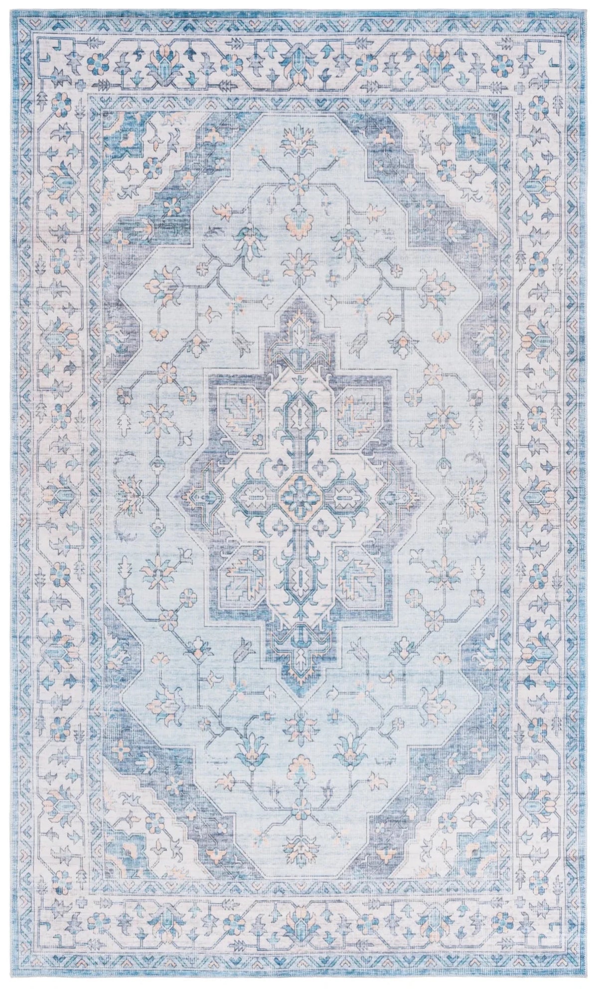 Safavieh Arizona 4'-0" x 6'-0" Rug in Light Blue / Ivory