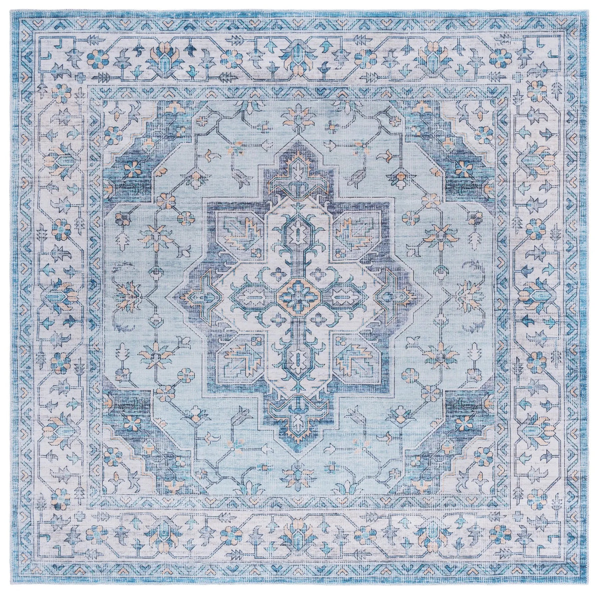 Safavieh Arizona 6'-0" x 6'-0" Rug in Light Blue / Ivory