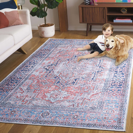 Safavieh Arizona Arz223P Rust/Navy Rug.