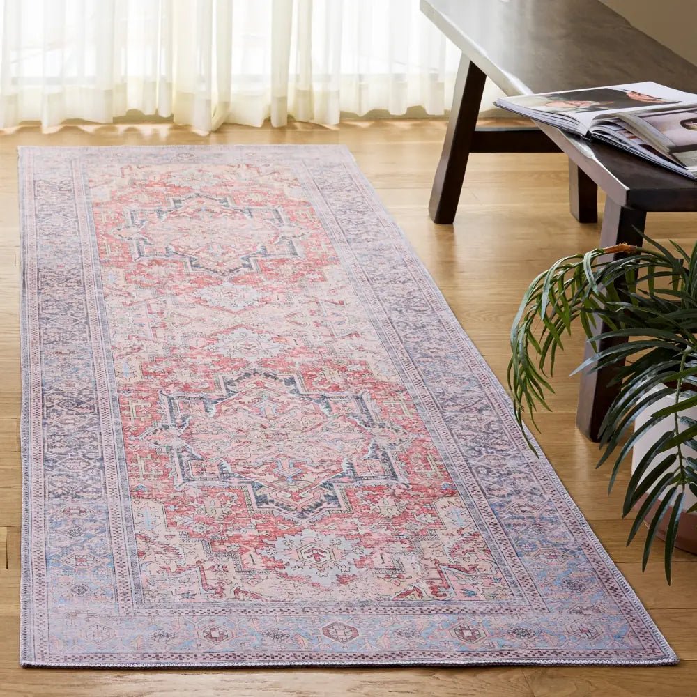 Safavieh Arizona 2'-6" x 8'-0" Rug in Rust / Blue