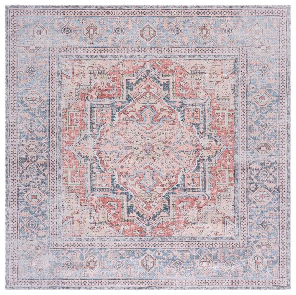 Safavieh Arizona 6'-0" x 6'-0" Rug in Rust / Blue
