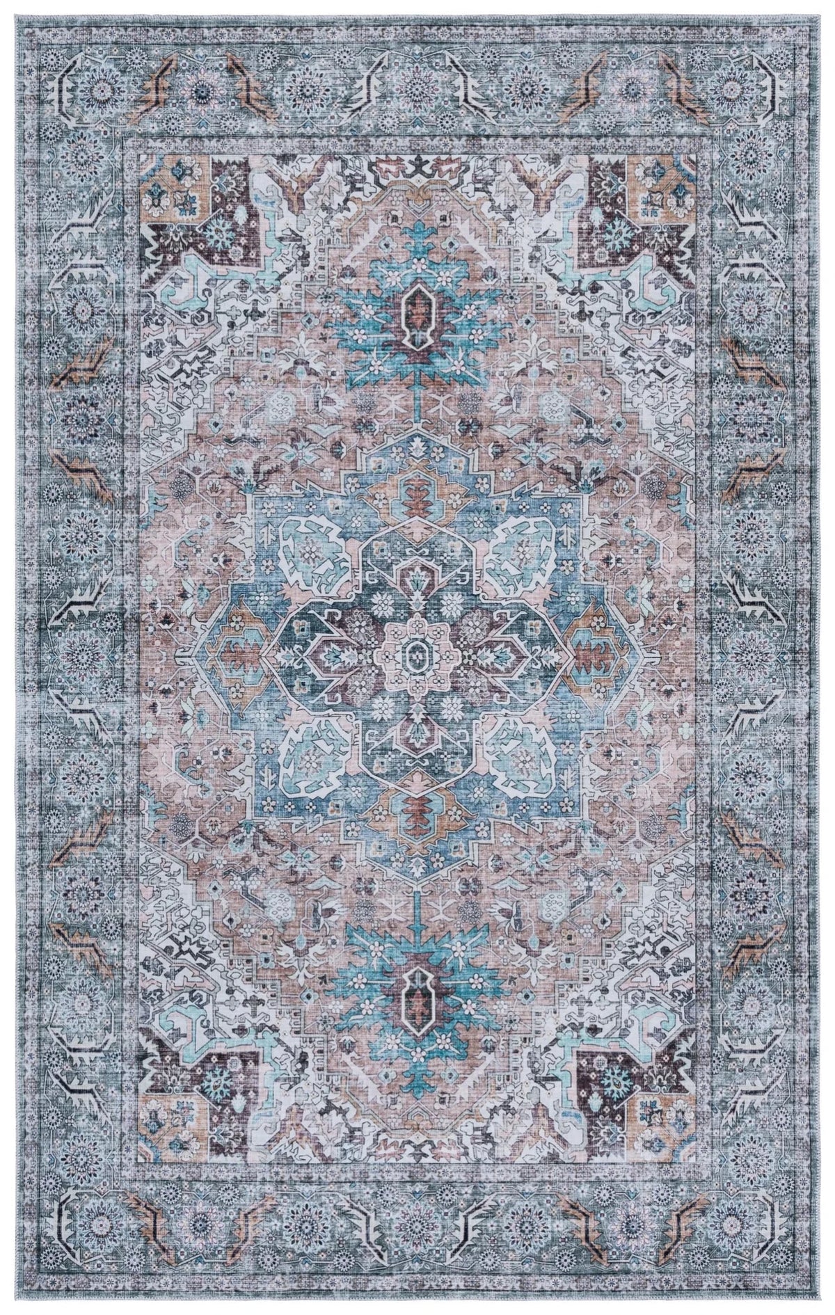 Safavieh Arizona 4'-0" x 6'-0" Rug in Copper / Green