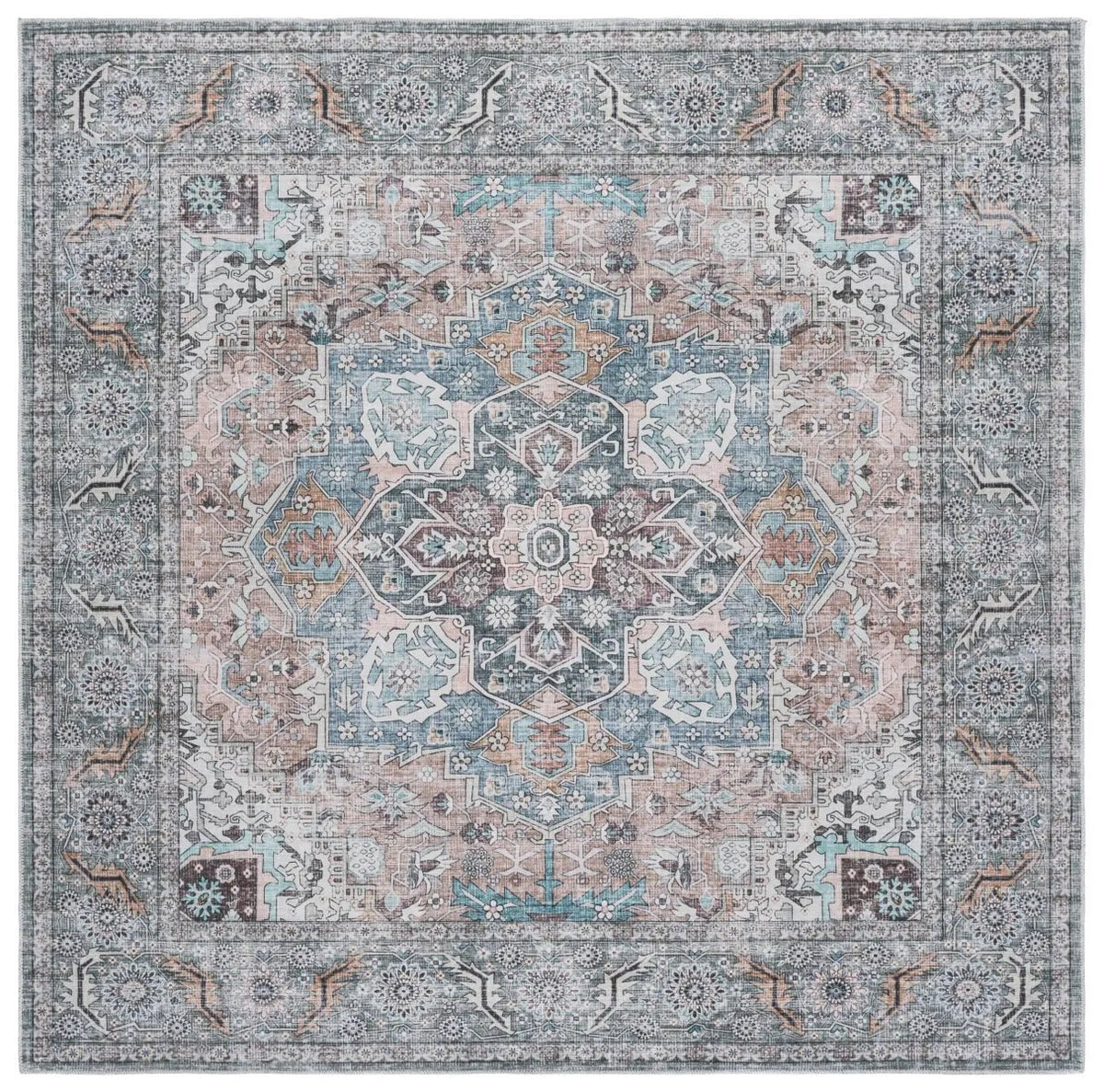 Safavieh Arizona 6'-0" x 6'-0" Rug in Copper / Green